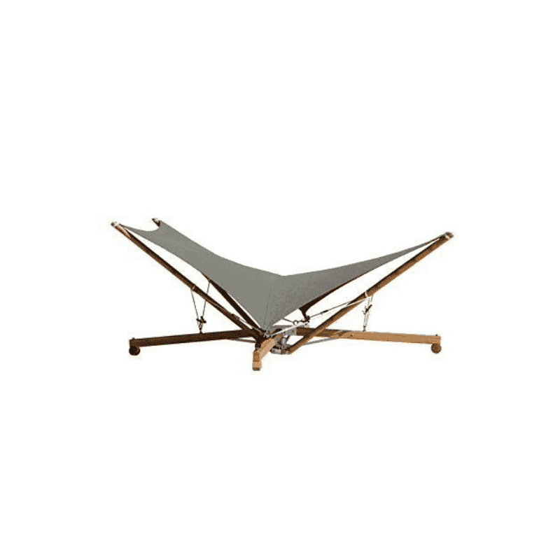 Vivere Kajito Earth and Moon Bamboo Hammock Deck Chair - Grey